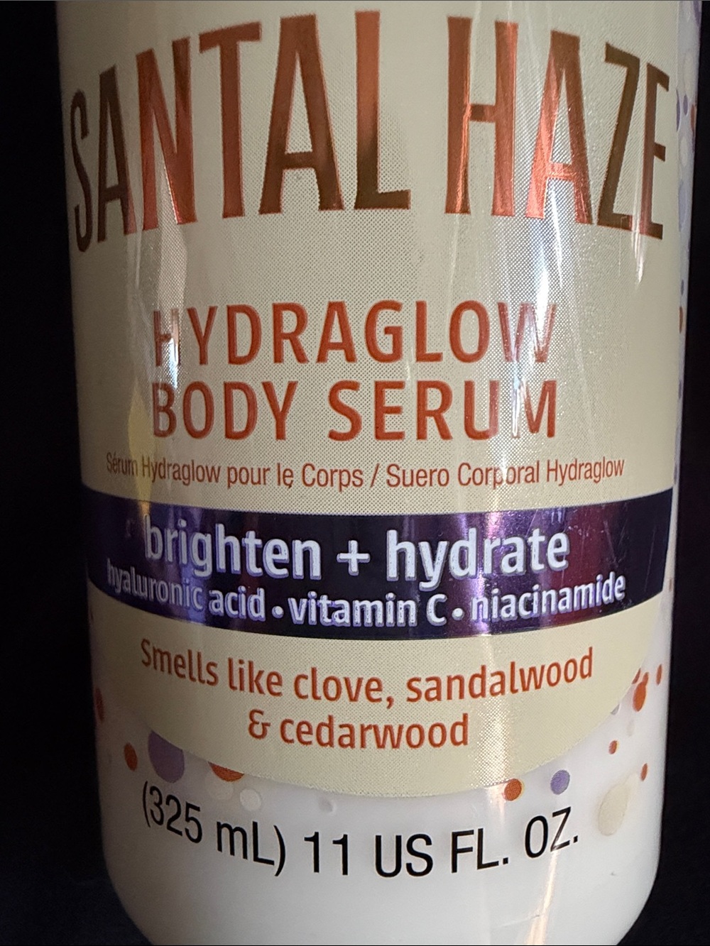 Tree Hut Santal Haze Hydraglow Body Serum - Cream & Copper Pump - Picture 3 of 5